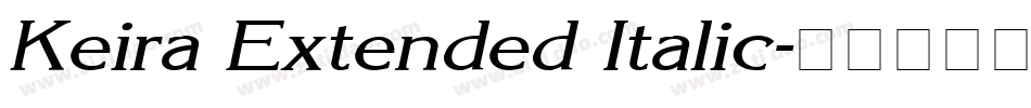 Keira Extended Italic字体转换